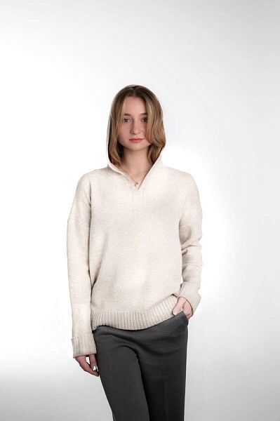 Худи с капюшоном женское HYMY. Шерсть мериноса 70%, кашемир 30%. 